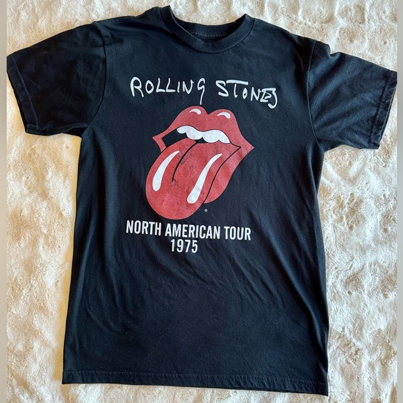 Rolling Stones 1975 North America Tour T-Shirt | Small | Graphic Tongue Logo - Picture 3 of 5